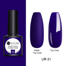 Load image into Gallery viewer, UR SUGAR 7.5ml Matte Nail Gel Polish Purple Series Hybrid Varnish Nail Art Semi Permanent UV Gel Varnish Soak Off Matte Top Coat