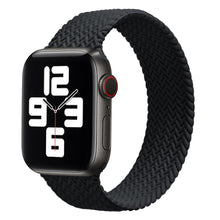 Load image into Gallery viewer, Braided Solo Loop silicone Strap For Apple Watch band 44mm 40mm 38mm 42mm Elastic Bracelet for iWatch Series 6 SE 5 4 3