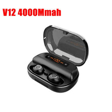 Load image into Gallery viewer, V11 TWS 5.0 Bluetooth Headphones 9D Stereo Wireless earphones IPX7 Waterproof headsets Sport earburd 4000mAh case Power Bank V12