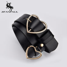 Load image into Gallery viewer, JIFANPAUL New sweetheart buckle with adjustable ladies luxury brand cute Heart-shaped thin belt high quality punk fashion belts