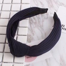 Load image into Gallery viewer, Knot Cross Tie Solid 1 PC Fashion Hair Band Hairband Knitted rib Girls Bow Hoop Hair Accessories Velvet Twist Headband