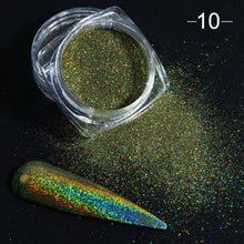 Load image into Gallery viewer, Holographic Powder on Nails Laser Silver Glitter Chrome Nail Powder DIP Shimmer Gel Polish Flakes for Manicure Pigment CH1028-4