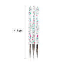 Load image into Gallery viewer, 3Pcs/Set UV Gel Drawing Painting Nail Liner Brush Acrylic Nail Pen French Nail Mixed Colors Gourd Handle Nail Art DIY Tools