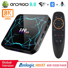 Load image into Gallery viewer, Android 9.0 TV BOX Amlogic S905X3 8K H.265 Media Player 3D Video 2.4G&5.8G wifi 4GB RAM 32GB 64GB Set Top Box