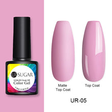 Load image into Gallery viewer, UR SUGAR 7.5ml Matte Nail Gel Polish Purple Series Hybrid Varnish Nail Art Semi Permanent UV Gel Varnish Soak Off Matte Top Coat