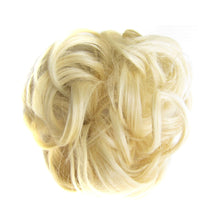 Load image into Gallery viewer, Delice Women's Wrap On Messy Bun Curly Scrunchie Chignon With Rubber Band Brown Black Synthetic Hair Ring
