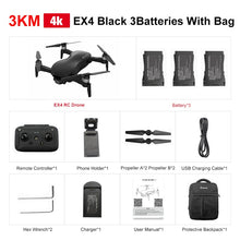 Load image into Gallery viewer, Eachine EX4 RC Quadcopter Drone Helicopter with 4K Professional HD Camera 5G WIFI FPV GPS Mode 3 Axis Stable Gimbal RTF Toys