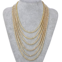 Load image into Gallery viewer, Fashion Iced Out Bracelet Necklace Men Link Tennis Chain Fashion Hip-Hop Jewelry Women 16/18/20/24/30inch Choker Chain Gift