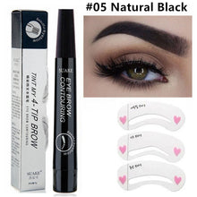 Load image into Gallery viewer, 1 Pcs Makeup Eyebrow Pencil Liquid Makeup Pencil Waterproof Brown Eyebrow Pencil with Fork Tip Durable Tattoo Pen