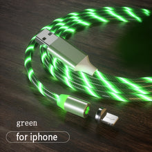 Load image into Gallery viewer, 1m Magnetic charging Mobile Phone Cable USB Type C Flow Luminous Lighting Data Wire for Samsung Huawei LED Micro Kable