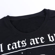 Load image into Gallery viewer, InsGoth Women Loose Black T-shirts Gothic Grunge Punk Harajuku Skull Peinted T-shirts Halloween Party Long Tops Female T-shirt