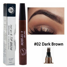 Load image into Gallery viewer, 1 Pcs Makeup Eyebrow Pencil Liquid Makeup Pencil Waterproof Brown Eyebrow Pencil with Fork Tip Durable Tattoo Pen