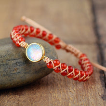 Load image into Gallery viewer, Stone Wrap Bracelets Femme Amethysts Opal String Braided Yoga Friendship Bracelet Bangle Bohemian Jewellery