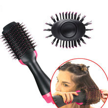 Load image into Gallery viewer, Professional Hair Dryer Brush 2 In 1 ionic Hair Straightener Curler Comb Electric Blow Dryer With Comb Hair Roller Brush Styler