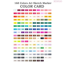 Load image into Gallery viewer, TOUCHNEW Alcohol Markers 30/40/60/80/168 Colors Dual Head Sketch Markers Brush Pen Set For Drawing Manga Design Art Markers