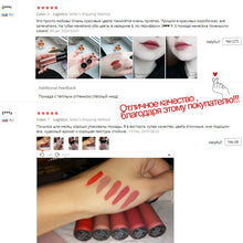 Load image into Gallery viewer, BANXEER Lipgloss Matte 8 Colors Lip Gloss Velvety Lipstick Liquid Matte Waterproof Lip Tint Full & rich Sexy Lip Makeup Cosmetic