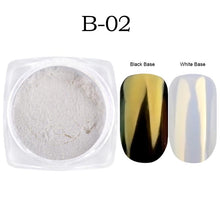 Load image into Gallery viewer, Holographic Powder on Nails Laser Silver Glitter Chrome Nail Powder DIP Shimmer Gel Polish Flakes for Manicure Pigment CH1028-4