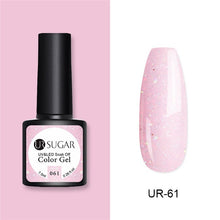 Load image into Gallery viewer, UR SUGAR Nude Glitter Gel Nail Polish Varnish Pink Rose Gold Shimmer Soak Off UV LED Nails Gel varnish 7.5ml