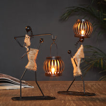 Load image into Gallery viewer, Home Decoration Accessories Creative Candle Holder Iron Kitchen Restaurant Romantic Candlestick Christmas Halloween Bar Party
