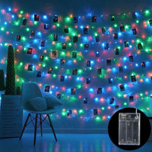 Load image into Gallery viewer, 1.5m 10Led Unicorn Snowman Snowflake Photo Clips Led Light String Wedding Festival Bar Home Party Decoration Christmas Ornament