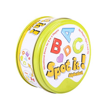 Load image into Gallery viewer, Dobble 16 styles Spot It Card Game Toy Iron Box Sport Go Camping Hip Kids Board Games Gift Animals Alphabet123