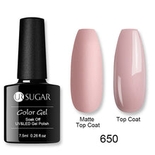 Load image into Gallery viewer, UR SUGAR Nude Glitter Gel Nail Polish Varnish Pink Rose Gold Shimmer Soak Off UV LED Nails Gel varnish 7.5ml
