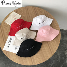 Load image into Gallery viewer, Men Women Bucket Hats women Street Style Harajuku Letters Print Outdoor Sunscreen Cotton travel Hunting Cap hats wholesale