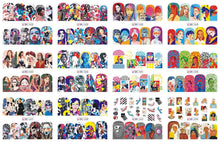 Load image into Gallery viewer, 12pcs Cute Cartoon Nail Stickers Water Decals Banana Fruit Character ransfer Slider Nail Art Tattoo Manicure Foil Wraps 2020 New