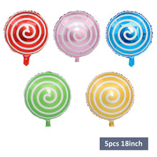 Load image into Gallery viewer, 1set Pink Donut Lip Ice Cream Popcorn Candy Foil Balloon Baby Shower Happy Birthday Decoration Balloon Boy Girl Cute Kid Toy