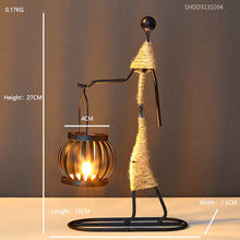 Load image into Gallery viewer, Home Decoration Accessories Creative Candle Holder Iron Kitchen Restaurant Romantic Candlestick Christmas Halloween Bar Party