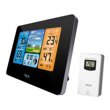 Load image into Gallery viewer, Digital Weather Station Clock Indoor Outdoor Weather Forecast Barometer Thermometer Hygrometer with Wireless Outdoor Sensor