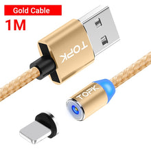 Load image into Gallery viewer, TOPK AM23 LED Magnetic USB Cable,Magnet Charger & USB Type C Cable & Micro USB Cable & Mobile Phone Cable foriPhone 11 X 8 7Plus