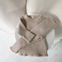 Load image into Gallery viewer, Autumn Winter Baby Boys And Girls Clothes Set Ribbed Sweater Bottom Shirts And Pants Suit Children's Clothing 2 Piece Set