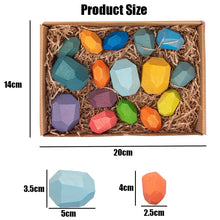 Load image into Gallery viewer, 36Pcs Children's Wooden Colored Stone Jenga Building Block Educational Toy Creative Nordic Style Stacking Game Rainbow Toy Gift