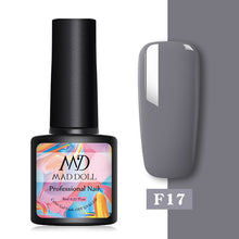 Load image into Gallery viewer, MAD DOLL 8ml 60 Colors Gel Nail Polish Nail Color Nail Gel varnish Soak Off UV Gel Varnish Base Coat No Wipe Top Coat