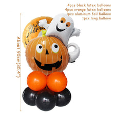 Load image into Gallery viewer, 10pcs/set Halloween Pumpkin Ghost Witch Bat Foil Balloons Set Halloween Party Decoration Hallowmas Black Orange Ballon Supplies