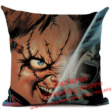 Load image into Gallery viewer, Halloween Horror Cushion Cover Chucky Annabelle Scream Clown Printed Throw Pillows Living Room Halloween Decorative Pillow Case