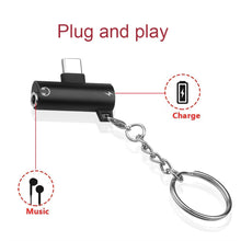 Load image into Gallery viewer, Usb Type C to 3.5mm Aux Jack Audio Adapter For Xiaomi mi 9 Huawei P30 Mate 30 pro Audio Splitter Type-C Charging Adapter