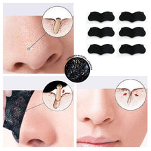 Load image into Gallery viewer, 50pc Bamboo Charcoal Blackhead Remover Mask Black Dots Spots Acne Treatment Mask Nose Sticker Cleaner Nose Pore Deep Clean Strip