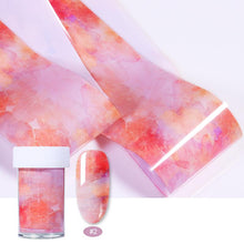 Load image into Gallery viewer, 100/50x4cm Nail Foils Marble Series Pink Blue Foils Paper Nail Art Transfer Sticker Slide Nail Art Decal Nails Accessories 1 Box