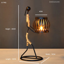 Load image into Gallery viewer, Home Decoration Accessories Creative Candle Holder Iron Kitchen Restaurant Romantic Candlestick Christmas Halloween Bar Party