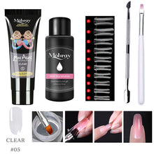 Load image into Gallery viewer, Poly nail gel Kit Nail Extension Poly Gel Set With Nial Tips Dual Form Qiuck Dry Builder Gel For Manicure Finger Extend Brush