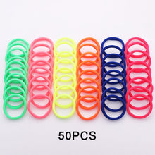 Load image into Gallery viewer, 50/100PCS/Set Women Girls 4CM Colorful Nylon Elastic Hair Bands Ponytail Holder Rubber Bands Scrunchie Headband Hair Accessories