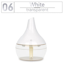 Load image into Gallery viewer, 300ML USB humidifier Electric oil Aromatherapy wood grain Ultrasonic air diffuser with 7 colors lights for home office Car