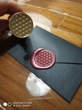Load image into Gallery viewer, Mogoko Botanical Wax Seal Stamp Retro Classic Sealing Wax Stamps Envelope Cards Decor Flower of Life Sunflower Olive Wreath Leaf