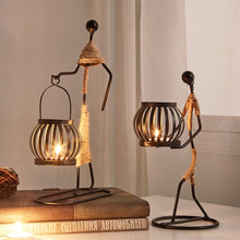 Load image into Gallery viewer, Home Decoration Accessories Creative Candle Holder Iron Kitchen Restaurant Romantic Candlestick Christmas Halloween Bar Party