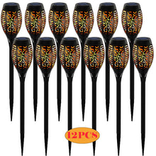 Load image into Gallery viewer, LED Solar Flame Torch Lamp Outdoor Lights Solar Garden Light Flickering Lamp Courtyard Balcony Lawn Path Spotlight Dropshipping