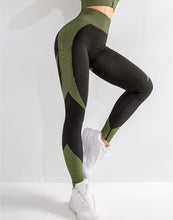 Load image into Gallery viewer, X-HERR Women Yoga Set Gym Workout Clothes Crop Top Long Sleeve Zipper Front Seamless Tight High Waist Design