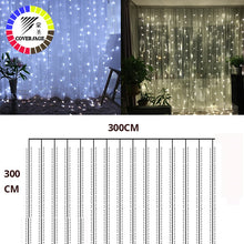 Load image into Gallery viewer, Coversage Christmas Led Lights Curtain Garland 3X3M LED String Fairy Decorative Outdoor Indoor Home Wedding Decoration Net Light