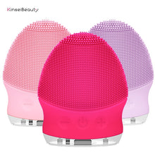 Load image into Gallery viewer, Sonic Face Cleansing Brush Silicone Facial Cleaner Facial Cleansing Brush Deep Pore Cleaning Face Massage Mini Face Care Tool